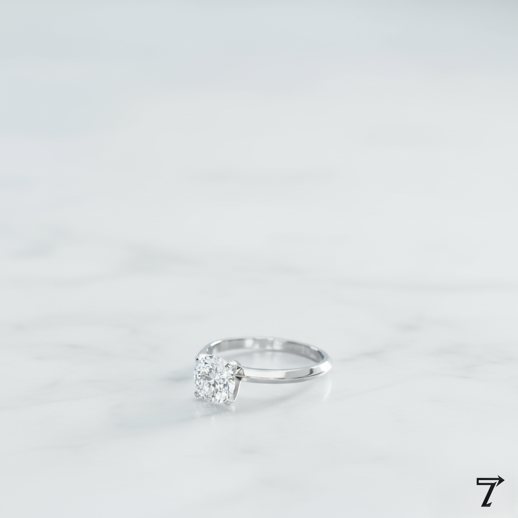 Solitaire Diamond Ring - Luxury Jewelry CGI by 7 VISION